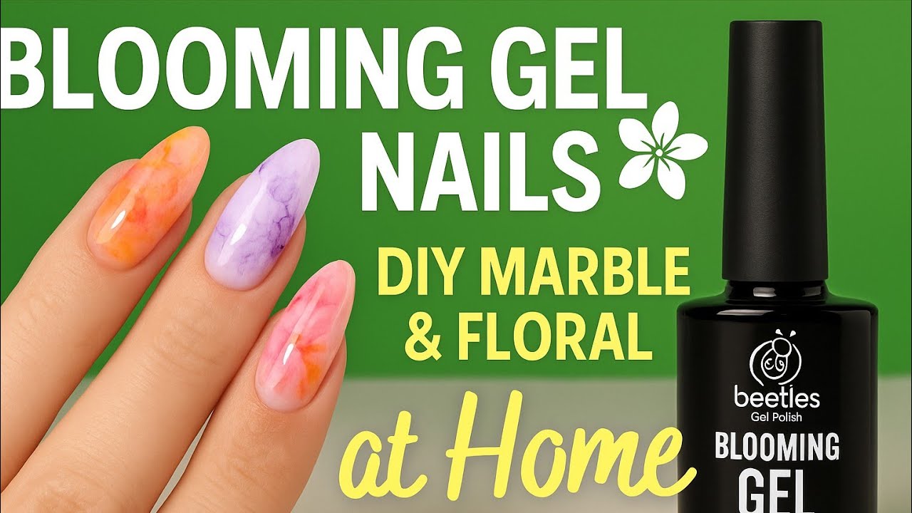 Beetles Blooming Gel 15ml – UV/LED Clear Gel for Marble, Floral, Watercolor Effects – Soak Off Nail