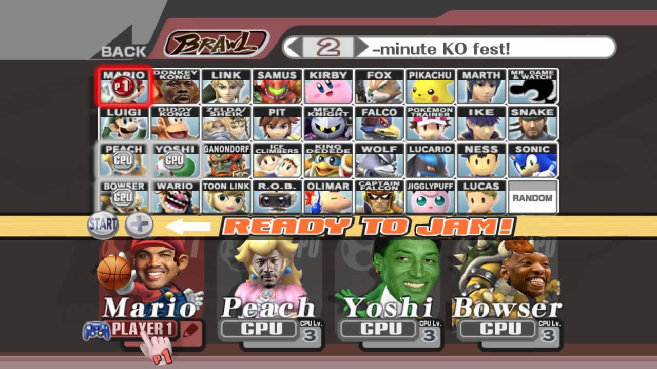 Super Slam Bros Brawl - Menu Theme (Quad City DJs vs Nobuo Uemetsu)