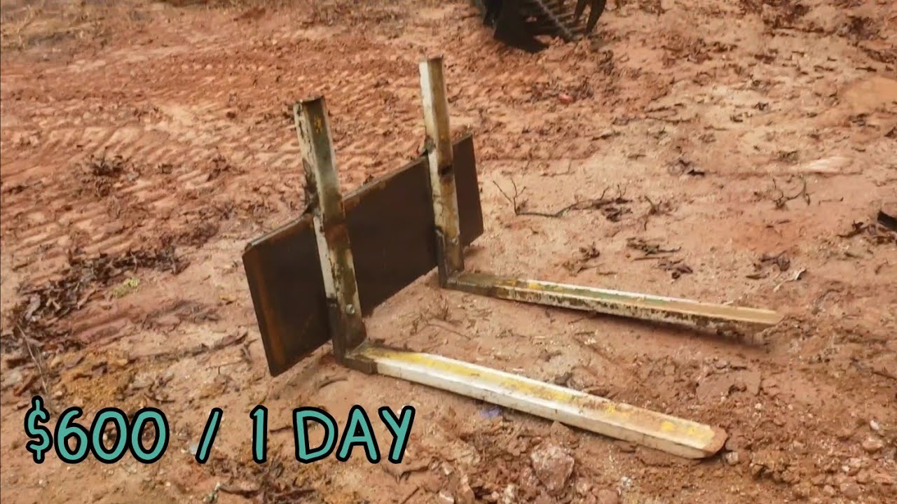 Making Pallet's Forks #Skid Steer Attachment #diy