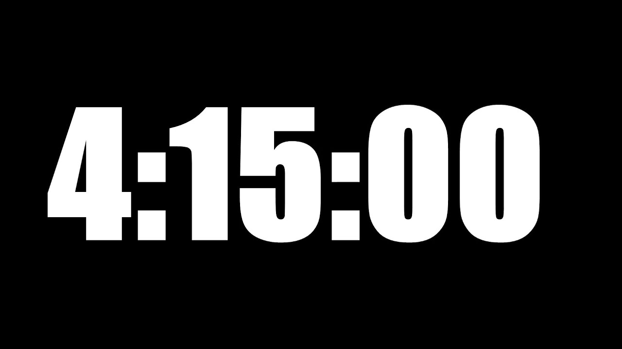 4 HOUR 15 MINUTE TIMER &bull; 255 MINUTE COUNTDOWN TIMER ⏰ LOUD ALARM ⏰