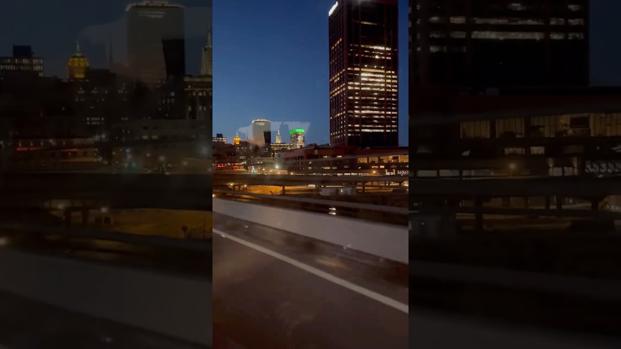City lights shining bright at night!✨