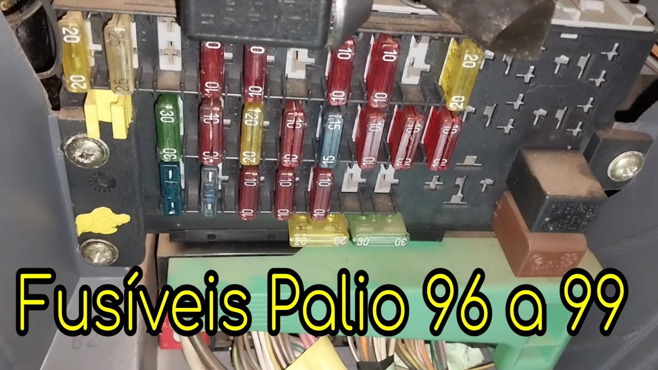 Fusíveis Palio 96 até 99 - Manual de Fusíveis Palio - Localização Fusíveis Palio