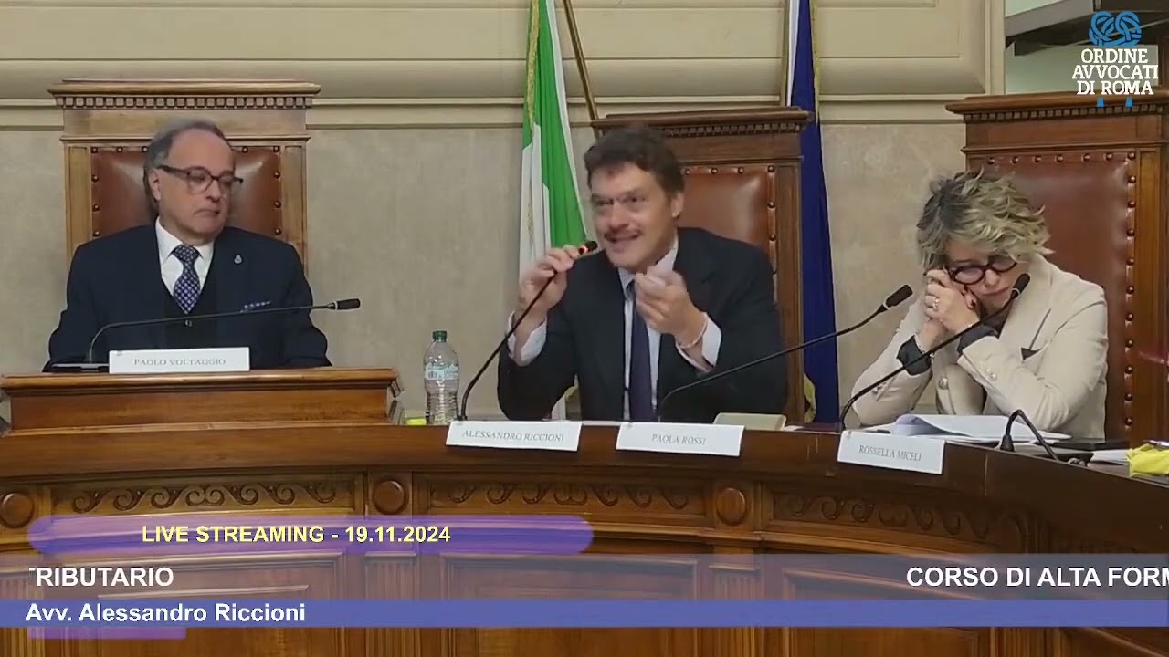 CORSO DI ALTA FORMAZIONE PER IL DIFENSORE TRIBUTARIO - PRIMO CONTRO - 19.11.2024