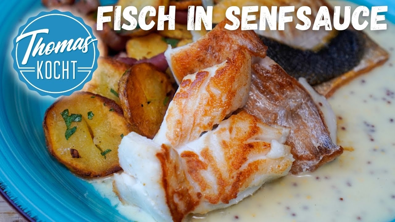 Fisch in Senfsauce mit Bratkartoffeln - Hamburger Pannfisch