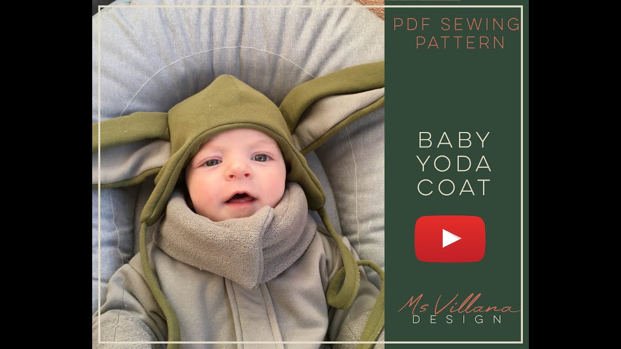 BABY YODA COAT  COSPLAY TUTORIAL, GROGU OUTFIT for babies