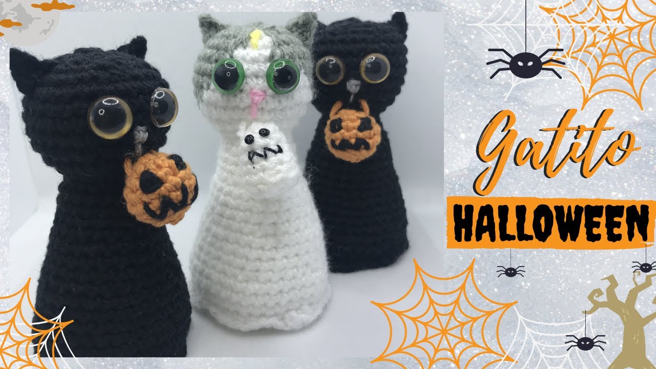 GATITO CON DISFRAZ DE HALLOWEEN / AMIGURUMI