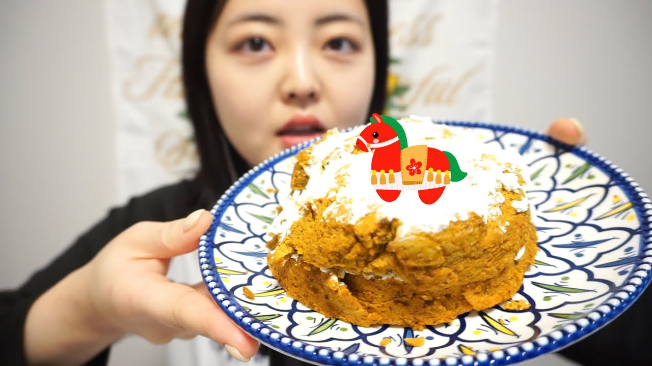 ASMR 직접 만든 당근케이크 이팅사운드 🥕 | Carrot Cake Eating Sound