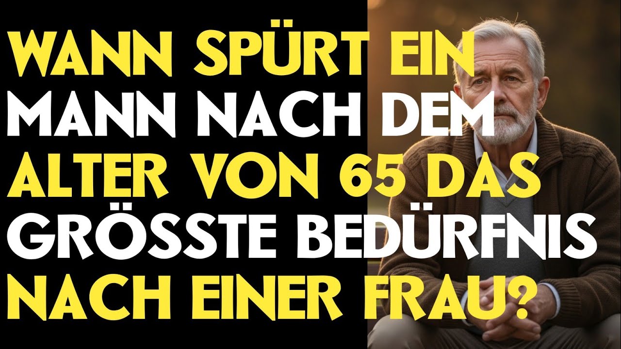 Wann spürt ein Mann nach dem Alter von 65 das größte Bedürfnis nach einer Frau?
