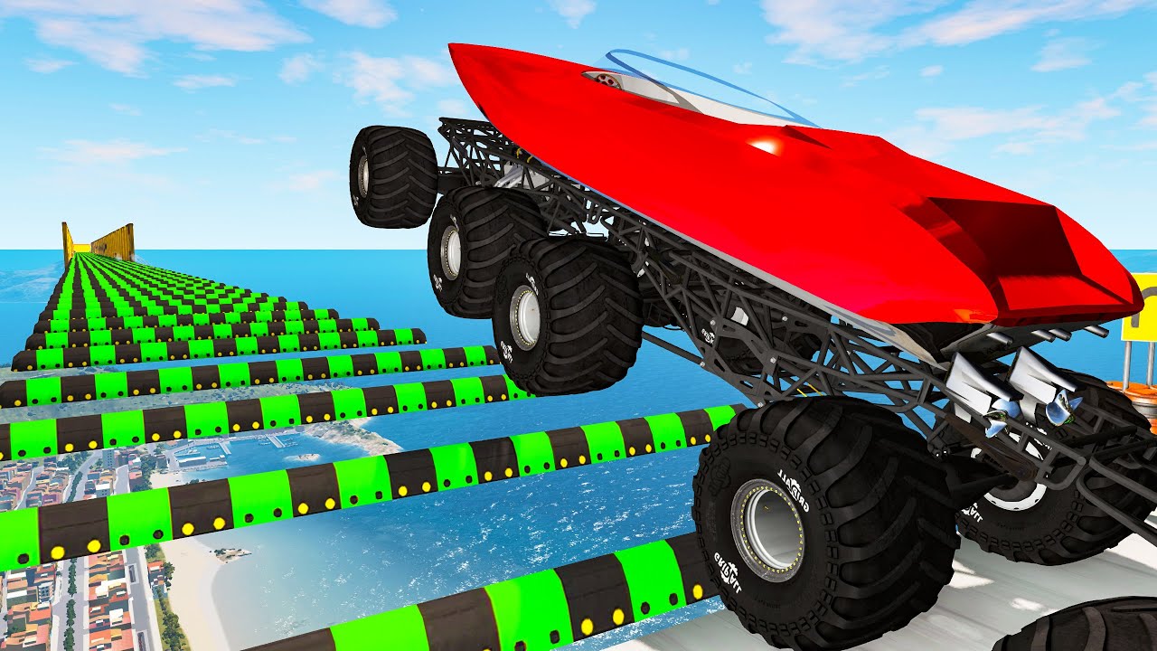 Air Speed Bumps Crashes #5 - Beamng drive