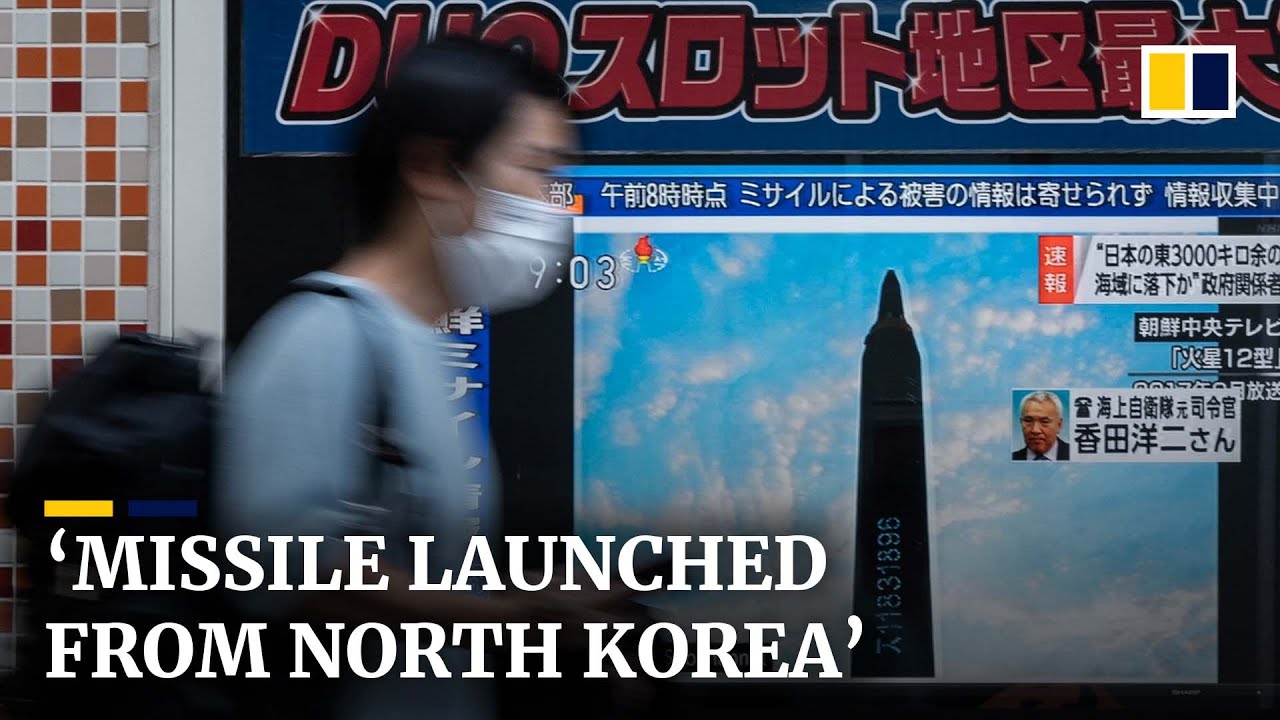 Terrifying moments for Japan train passengers as North Korea missile launch triggers alerts