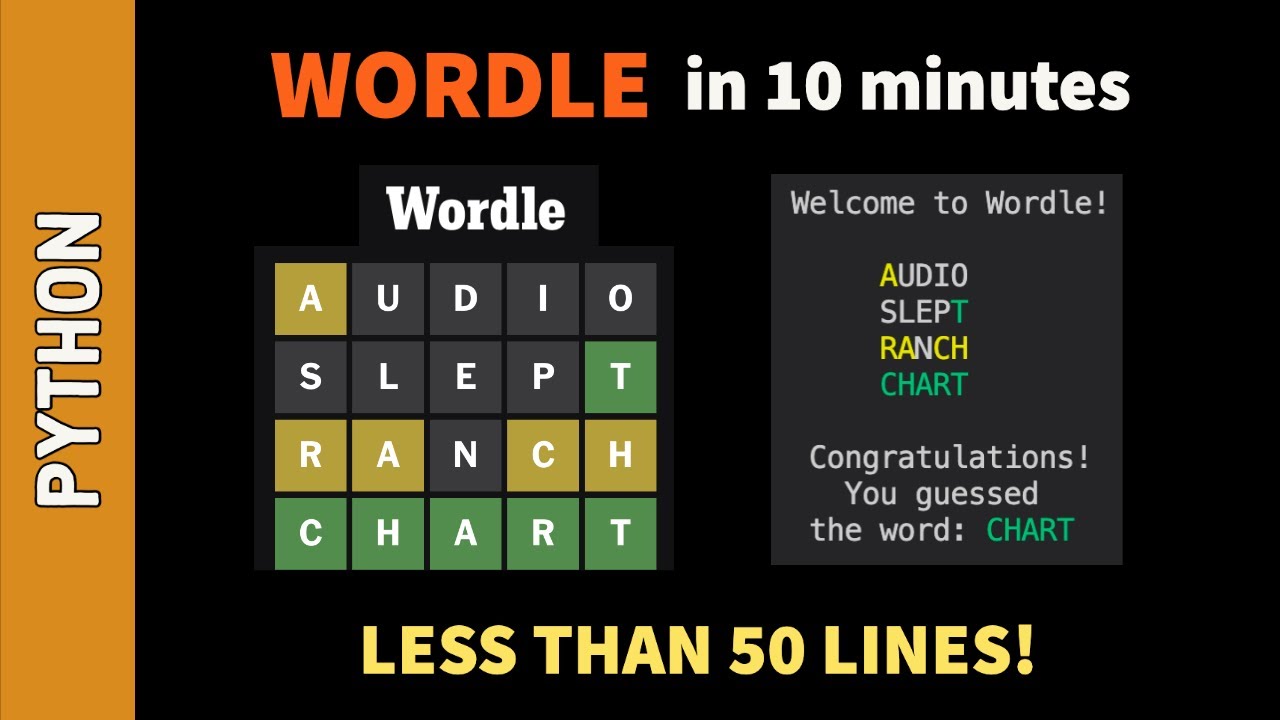 Build Your Own WORDLE Game in Python | Tutorial for Beginners