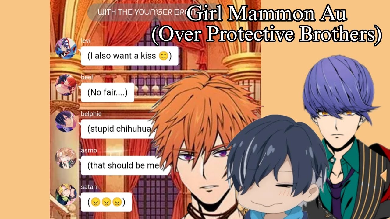 Obey me text: Girl Mammon Au (Over Protective Brothers)