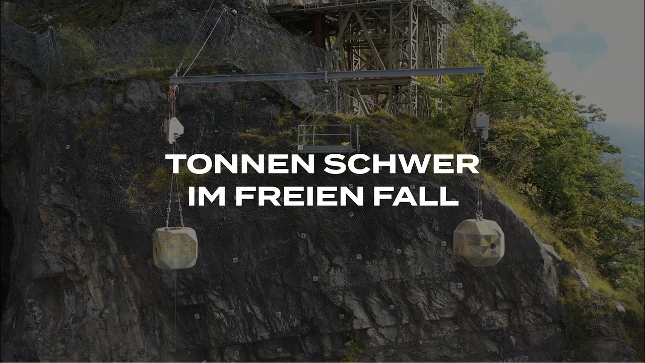 Steinschlagschutz am Limit - Live-Test in Walenstadt