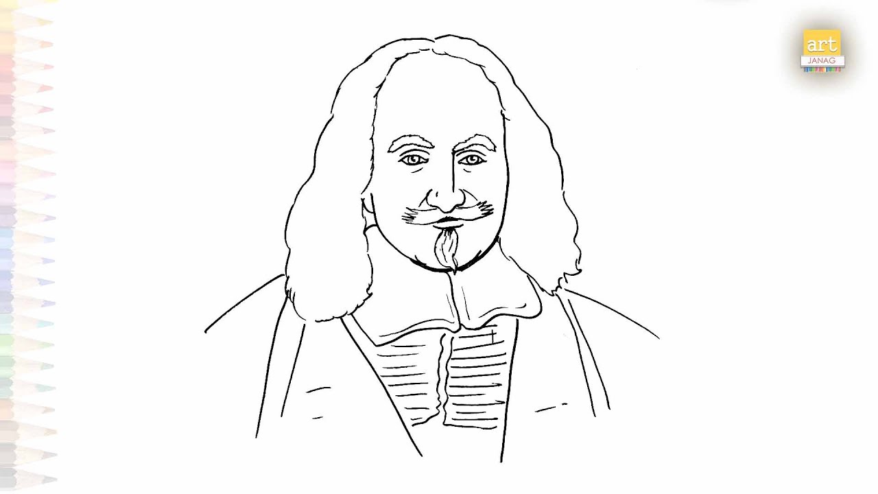 Thomas Hobbes portrait drawing easy | Art sketches | How to draw Thomas Hobbes easily | #artjanag