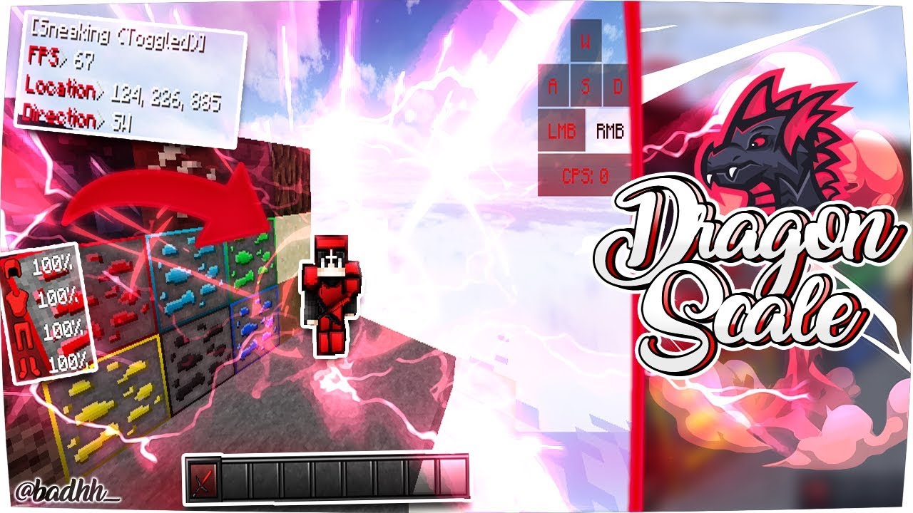 MINECRAFT PVP TEXTURE PACK | DRAGON SCALE | SUCHSPEED PACK | FPS BOOSTER | UHC | BY ISPARKTON |