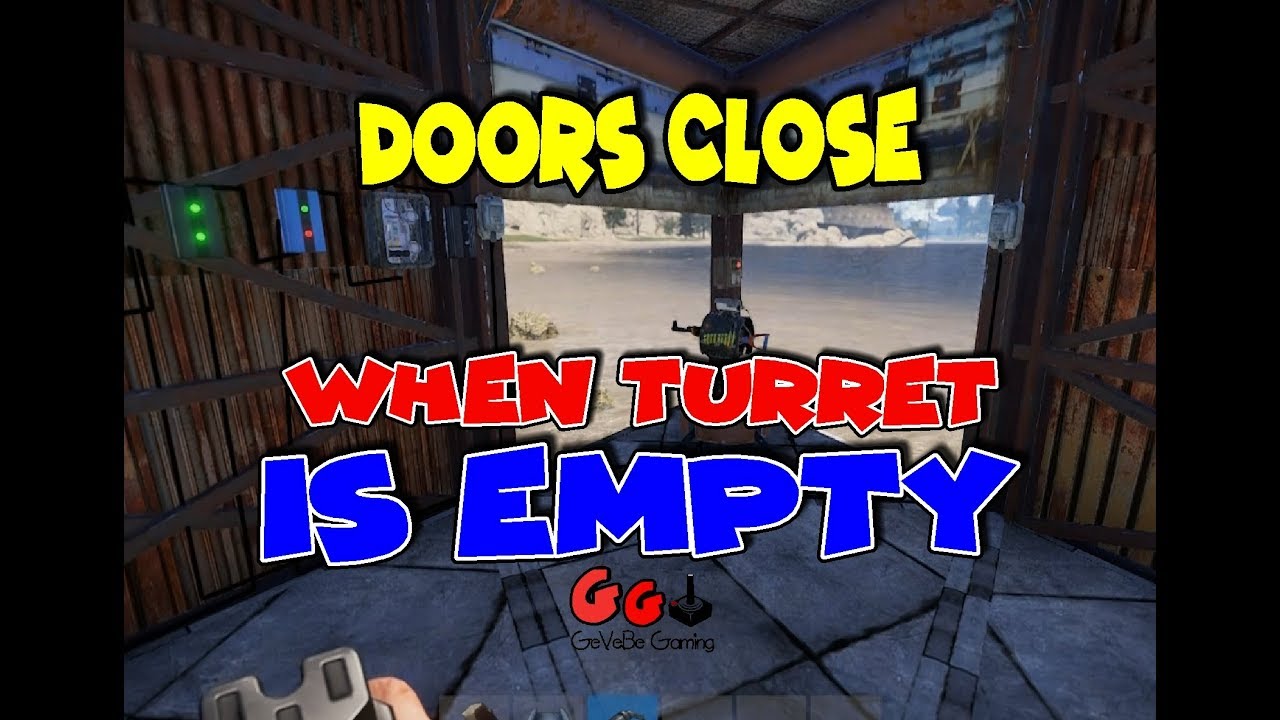 Rust Electricity Tutorial - Auto Closing 2 Doors When Turret Is Empty