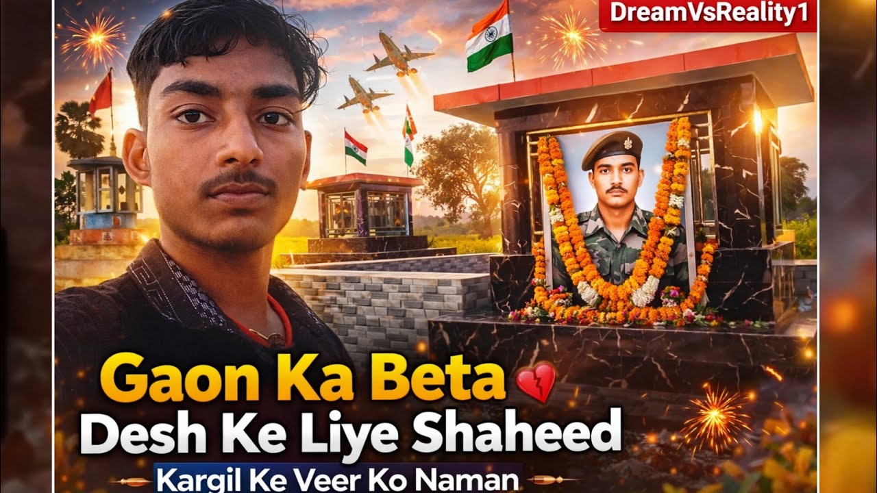 ।। Gaon Ka Beta Desh Ke Liye Shaheed 💔 | Kargil Ke Veer Ko Naman ।। #dreamvsreality1 # vlogs 