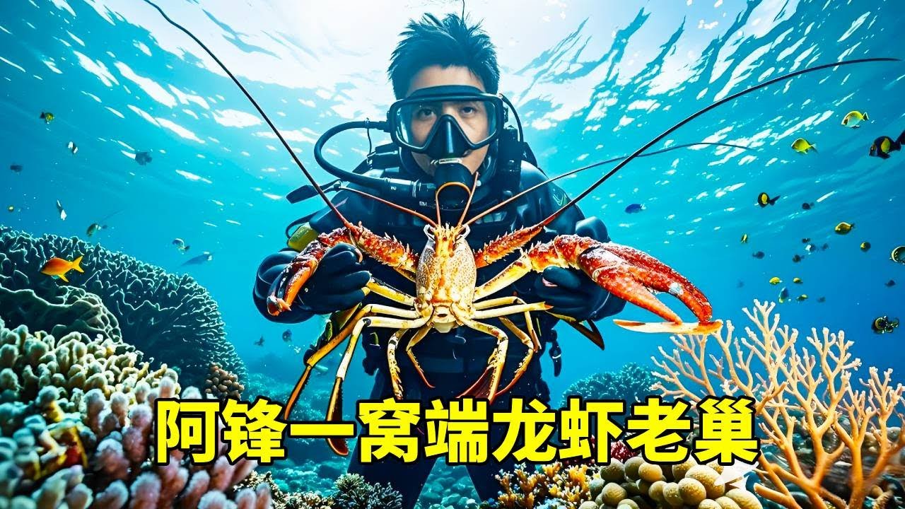 🦞 【深海極限挑戰】10公尺深洞驚現龍蝦王國！阿鋒帶人肉搏巨蝦！一窩端畫面曝光！ 【探海漁人】