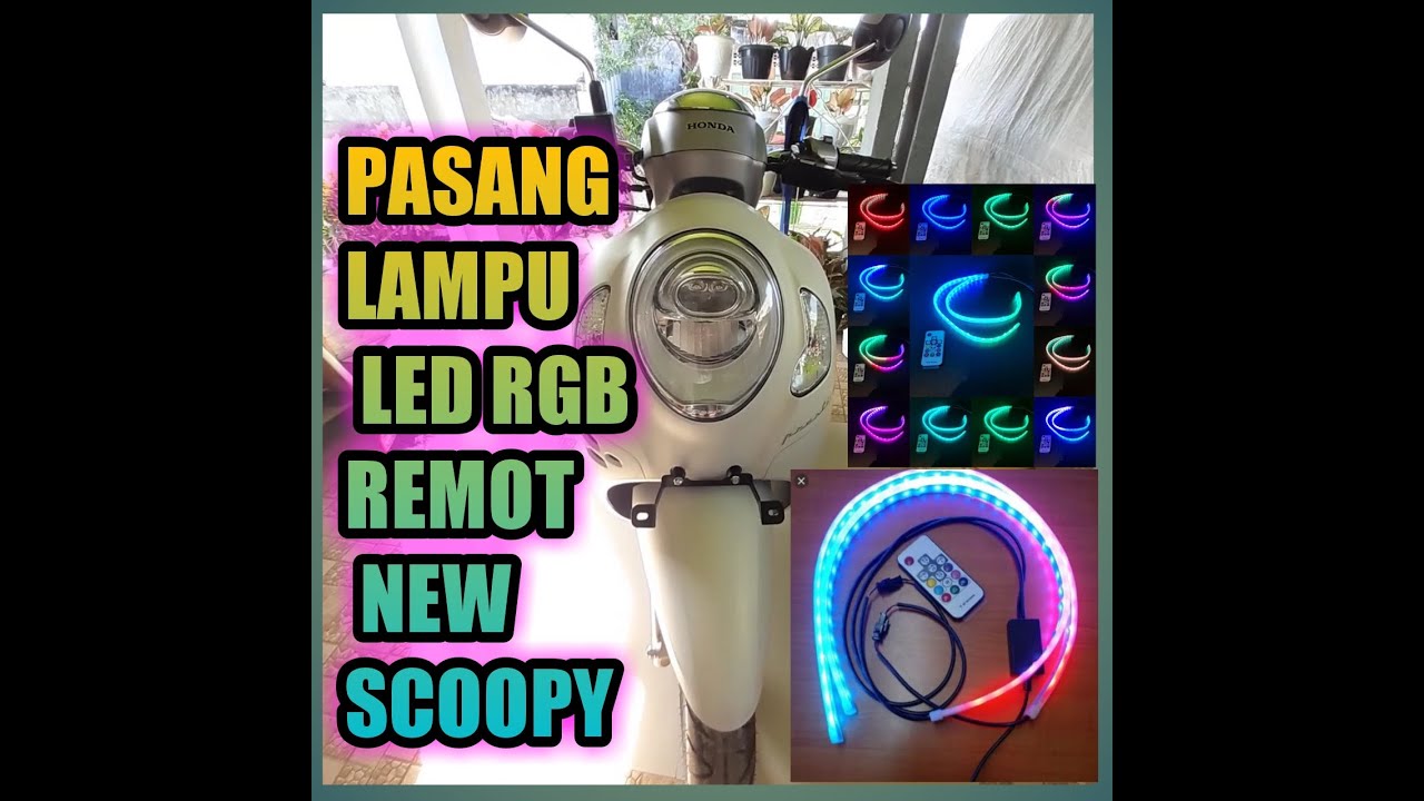 Cara Pasang Lampu Led Alis RGB di New Scoopy 2022