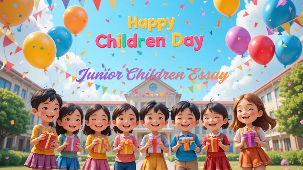 🌟 Children’s Day | 10 Lines Easy Essay for Kids | Simple English for 4–6 Years