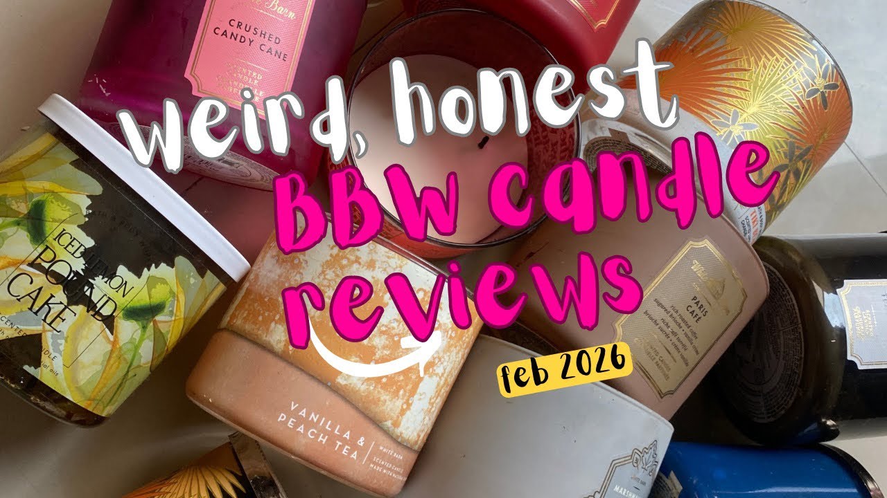 Weird but honest legit BBW 3-wick candle reviews vanilla, peach, pound cake, winter, tiki beach