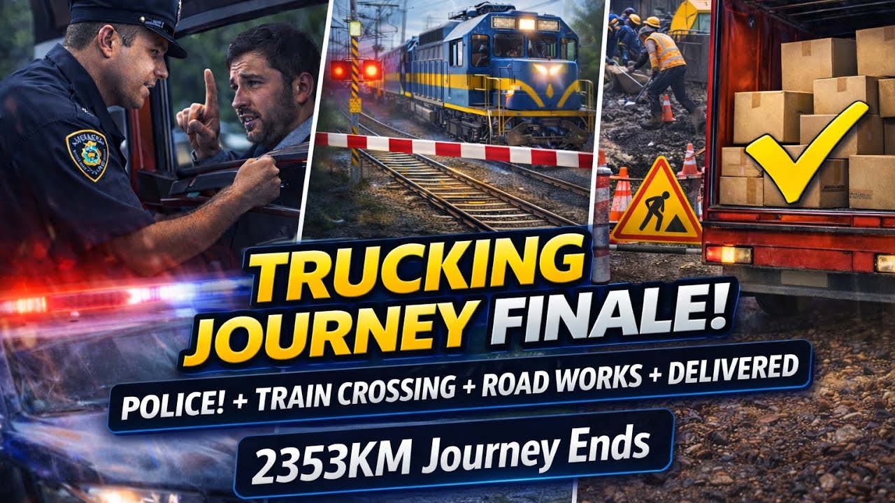 Police Caught Me! 😳 2353KM Final Delivery | Train Crossing & Road Work | @sk_gaming_journey 