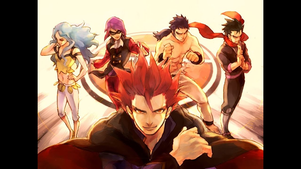 Beating the Heart Gold Elite Four with my Heart Gold team.