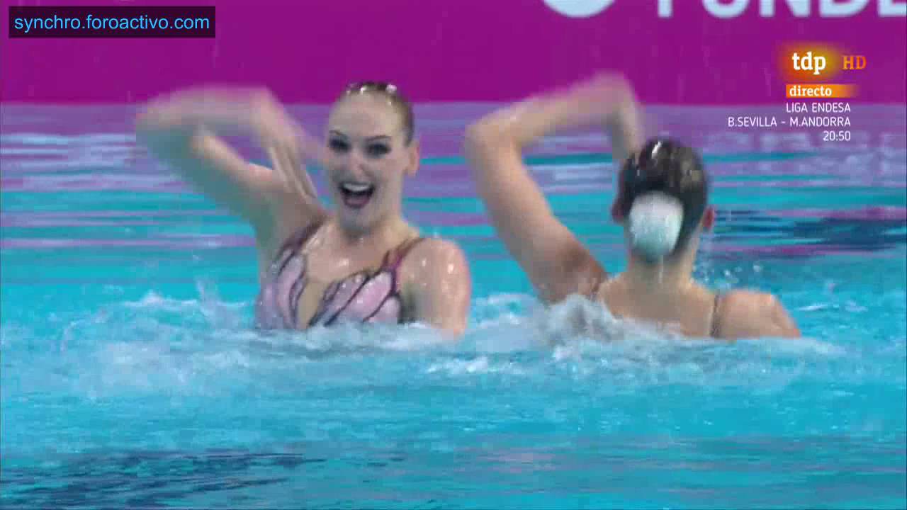 Natalia Ishchenko/Svetlana Romashina (RUS) Duet Free Final London European Championships 2016