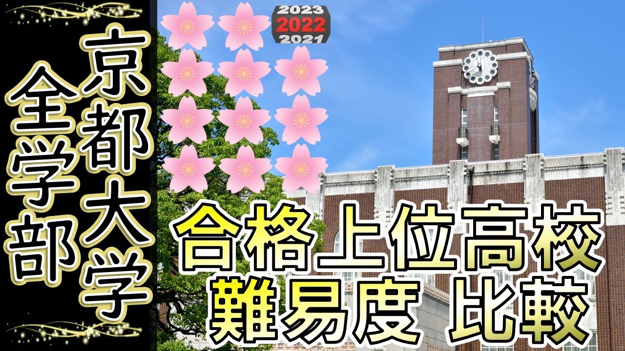 【京都大学｜全１１学部】合格者 上位高校 偏差値比較 2022年入試版