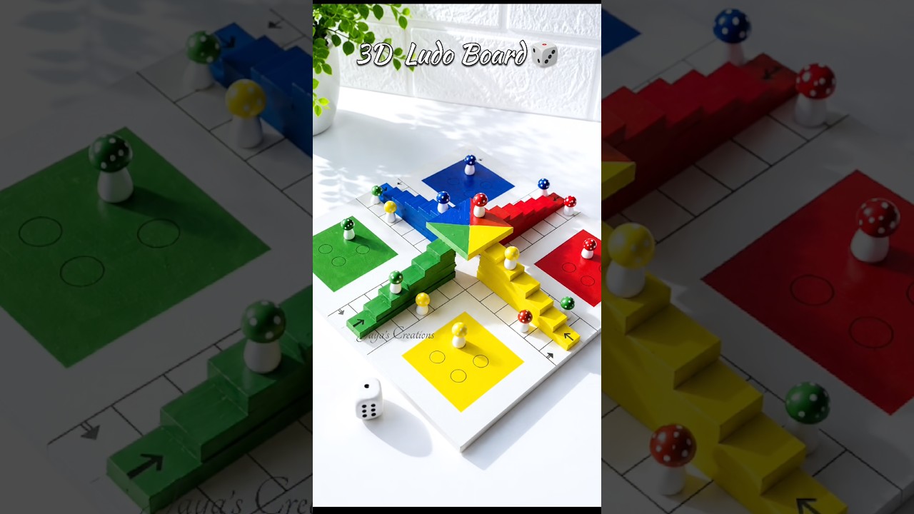 🎲 DIY Mini Ludo Board | Best Out of Waste Craft | Handmade & Fun Game! #diy #craft #shorts #viral