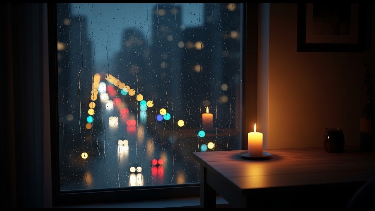 Rainy City Ambient Piano 🌧️ | Calm Night Study & Relaxation