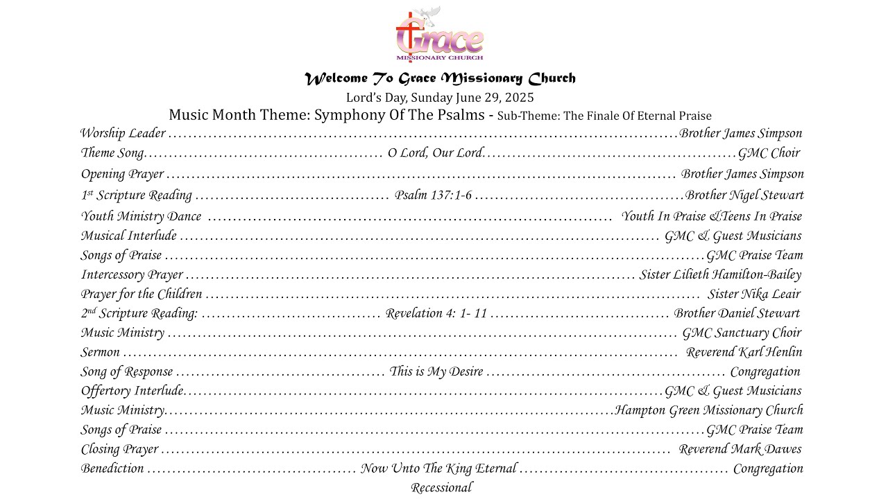 The Finale of Eternal Praise - Worship Service, Sunday, June 29, 2025