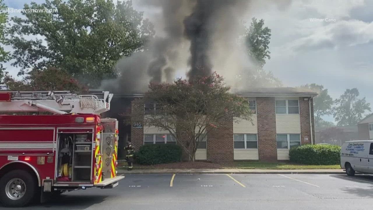 Stove sparks fire that displaces 18 people in Chesapeake apartment complex
