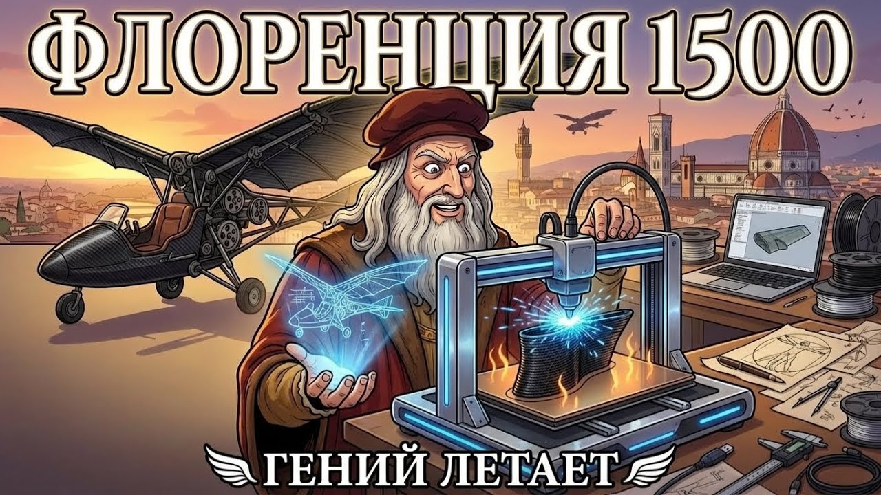 ЧТО ПРОИЗОЙДЁТ, ЕСЛИ Леонардо да Винчи получит 3D-принтер и композитные материалы в 1500 году?