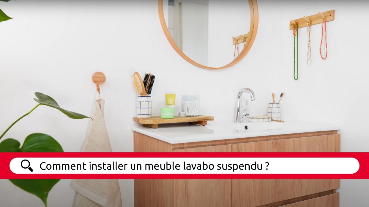 Installation d'un meuble lavabo suspendu | Tuto complet étape par étape par Mr.Bricolage