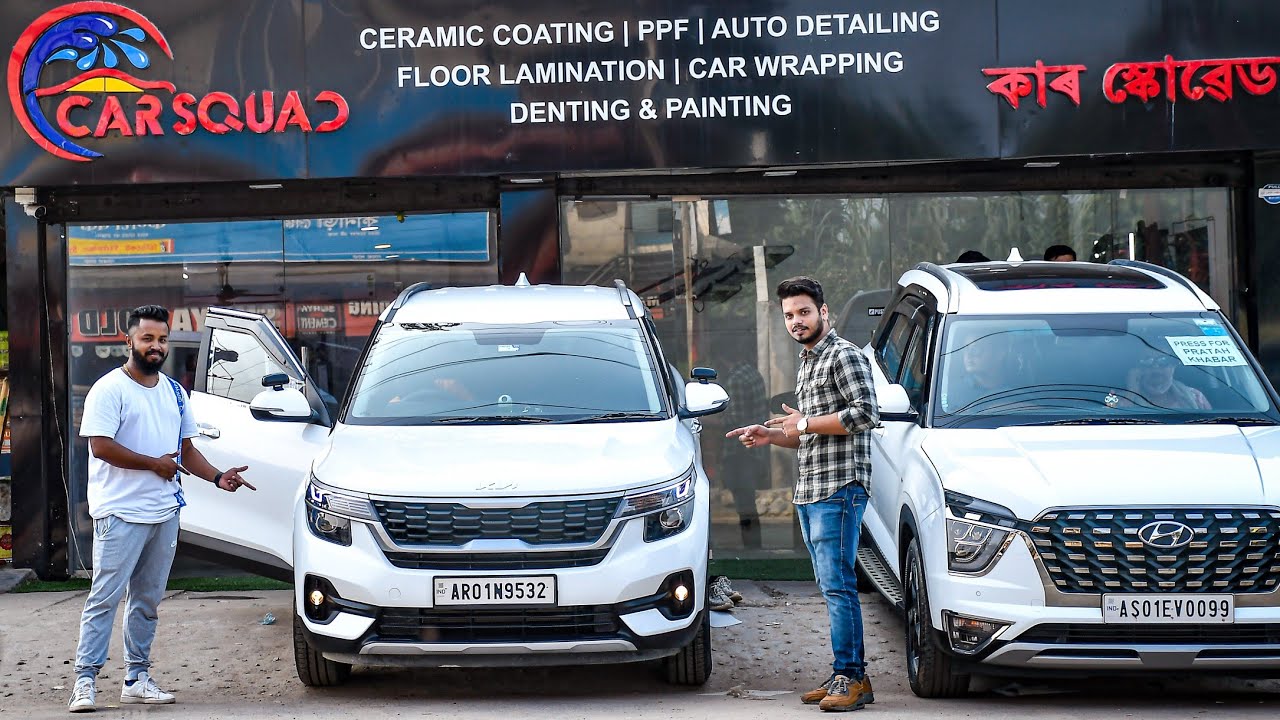 Detailing My Kia Seltos || Ft. Car Squad Guwahati || Best automotive detailing in Guwahati❄️👌