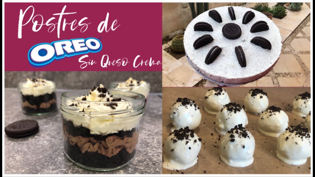 3 Postres de OREO sin queso crema  | Desitjable