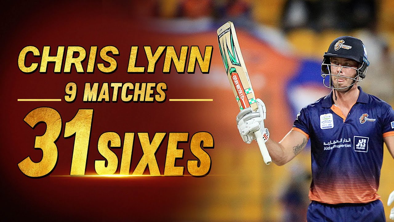 Chris Lynn's 31 Sixes from 9 #T10 Matches I Aldar Properties Abu Dhabi T10 I Season 3