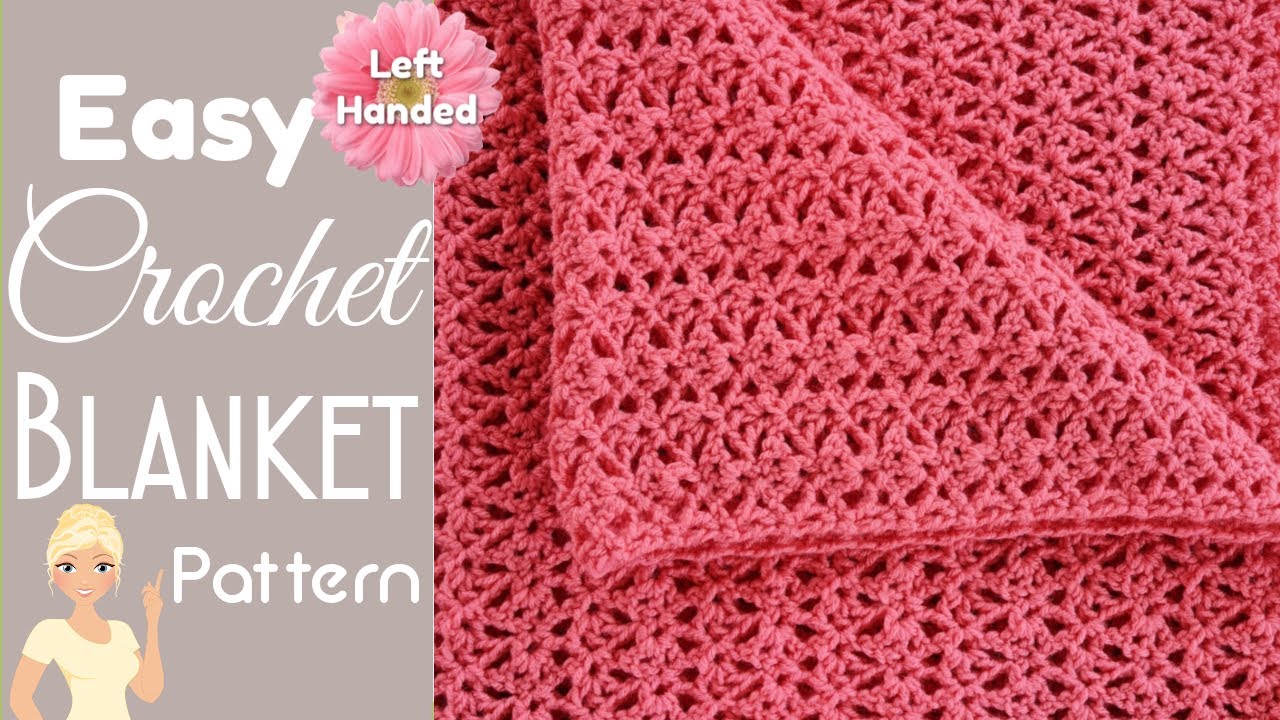 LEFT HANDED 👈 EASY Crochet Blanket 🍨 Sundae Granny Crochet Baby Blanket