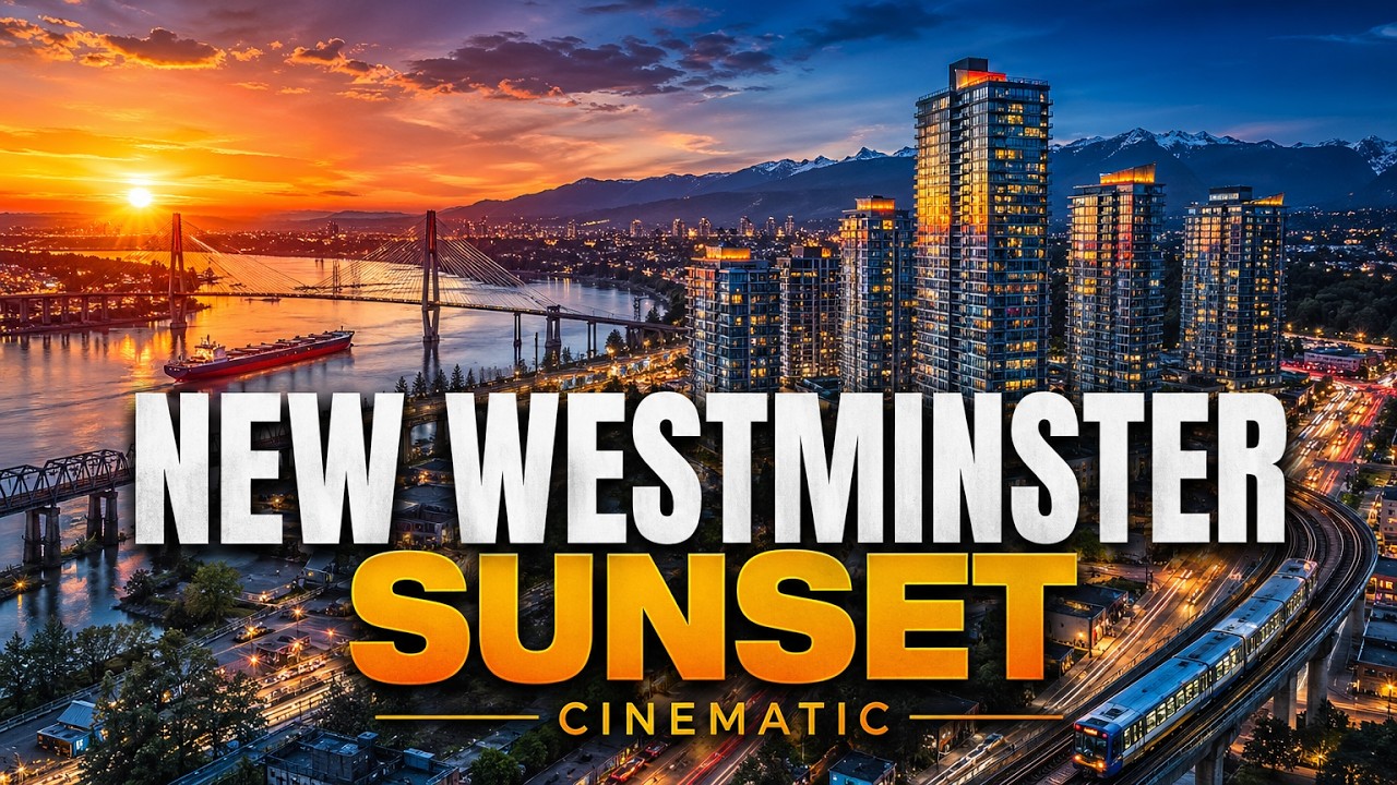 Downtown New Westminster BC Canada Drone Footage | DJI Mini 5 Pro 4K