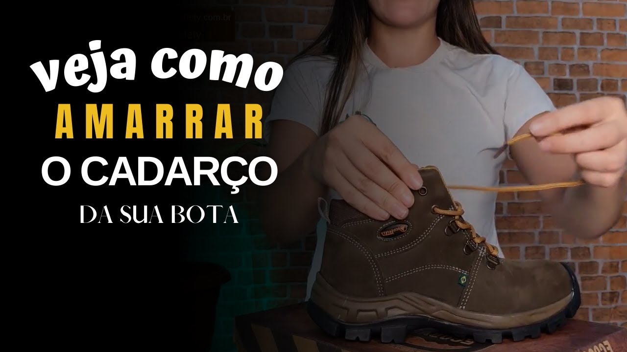 Como amarrar o cadarço da bota ECOSAFETY