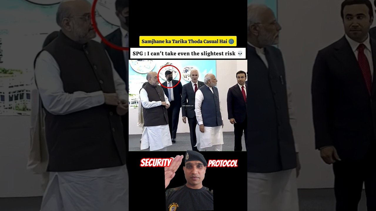 PM MODI SECURITY🗿 SPG PROTOCOL 🫷 SPG COMMANDO GESTURING 🧲 SPG COMMANDO ON DUTY ☠️