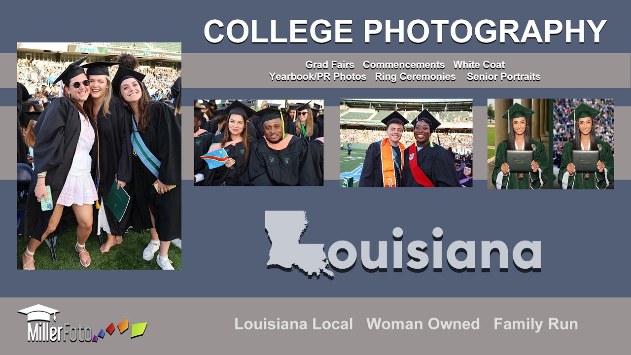 College Graduations/Grad Fairs from a Louisiana Local, Woman Owned and Family Run Photographer