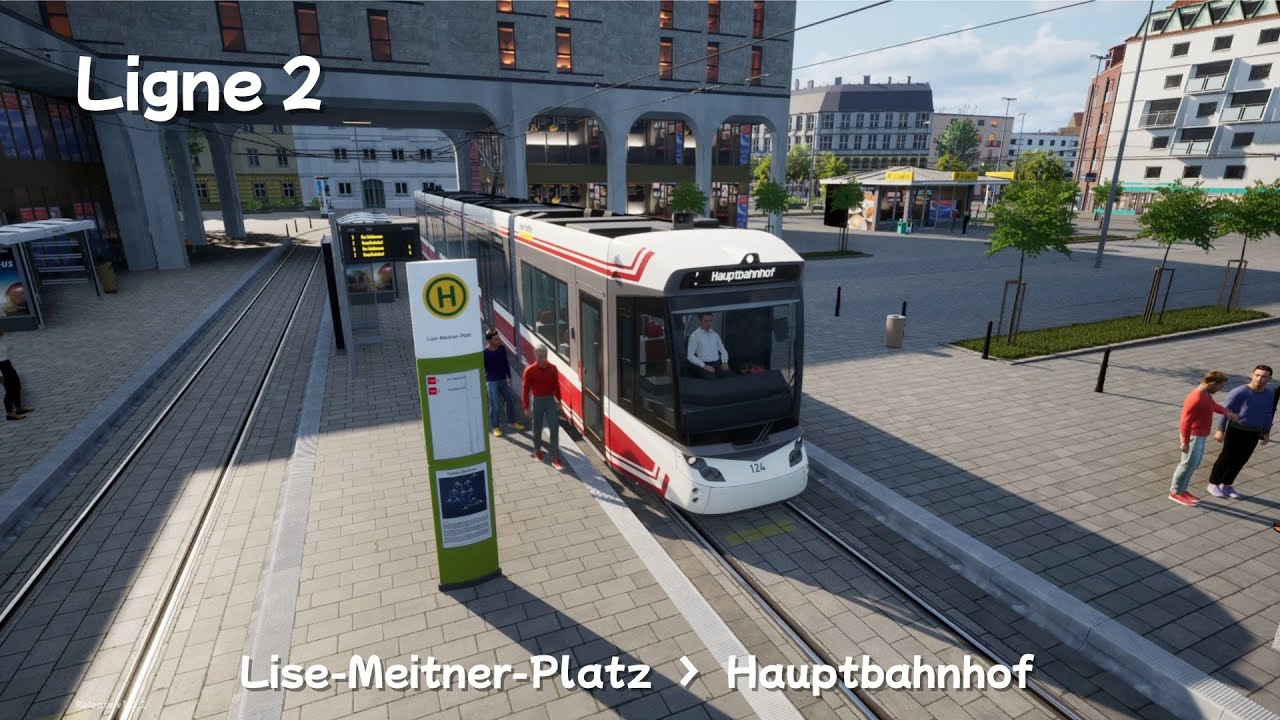 City Transport Simulator: Tram - Ligne 2 StadtRegioTram _ LISE MEITNER PLATZ----HAUPTBAHNHOF