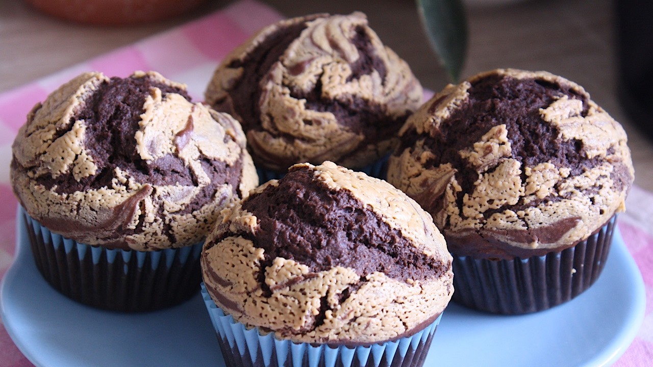 Peanut Butter Filled Chocolate Muffins, Bake with me, Easy recipe