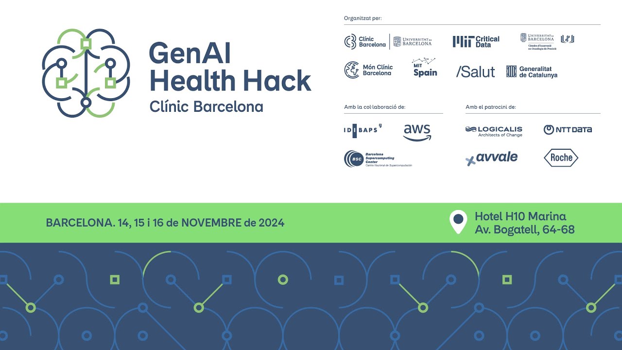 GenAI Health Hack: conferències sobre intel·ligència artificial generativa en l’àmbit de la salut