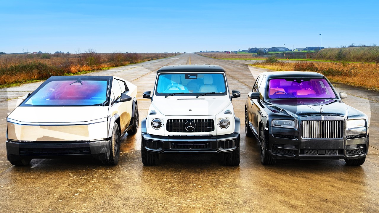 Tesla Cybertruck vs RR Cullinan vs NOVO AMG G63: CORRIDA DE ARRANCADA