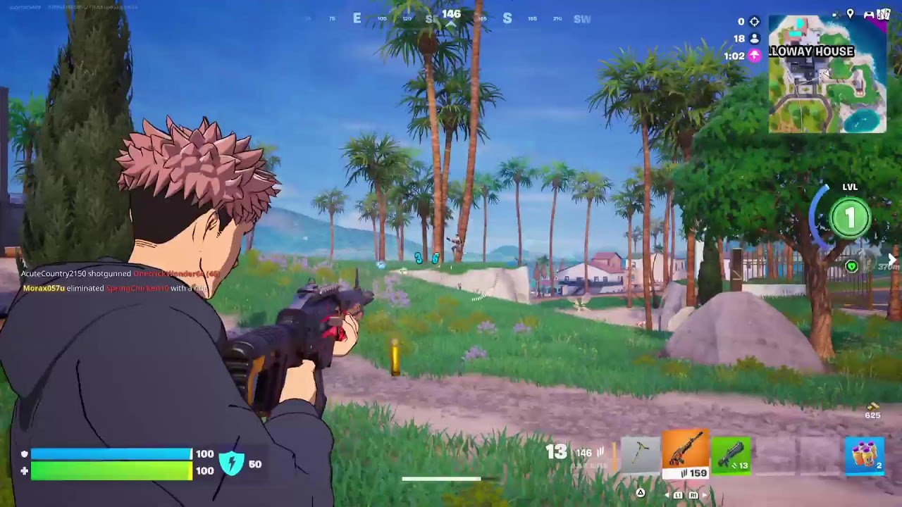 Playing fortnite with duel