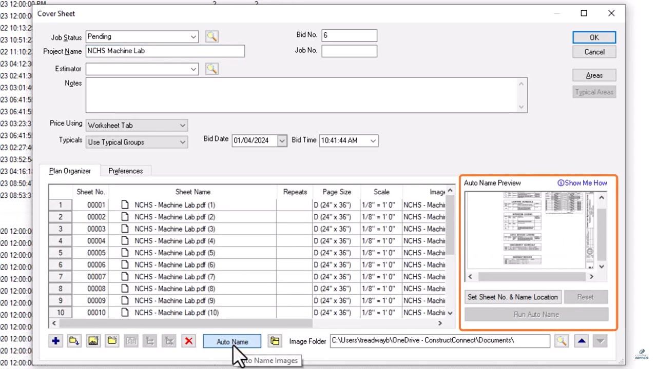 On-Screen Takeoff - Auto Name
