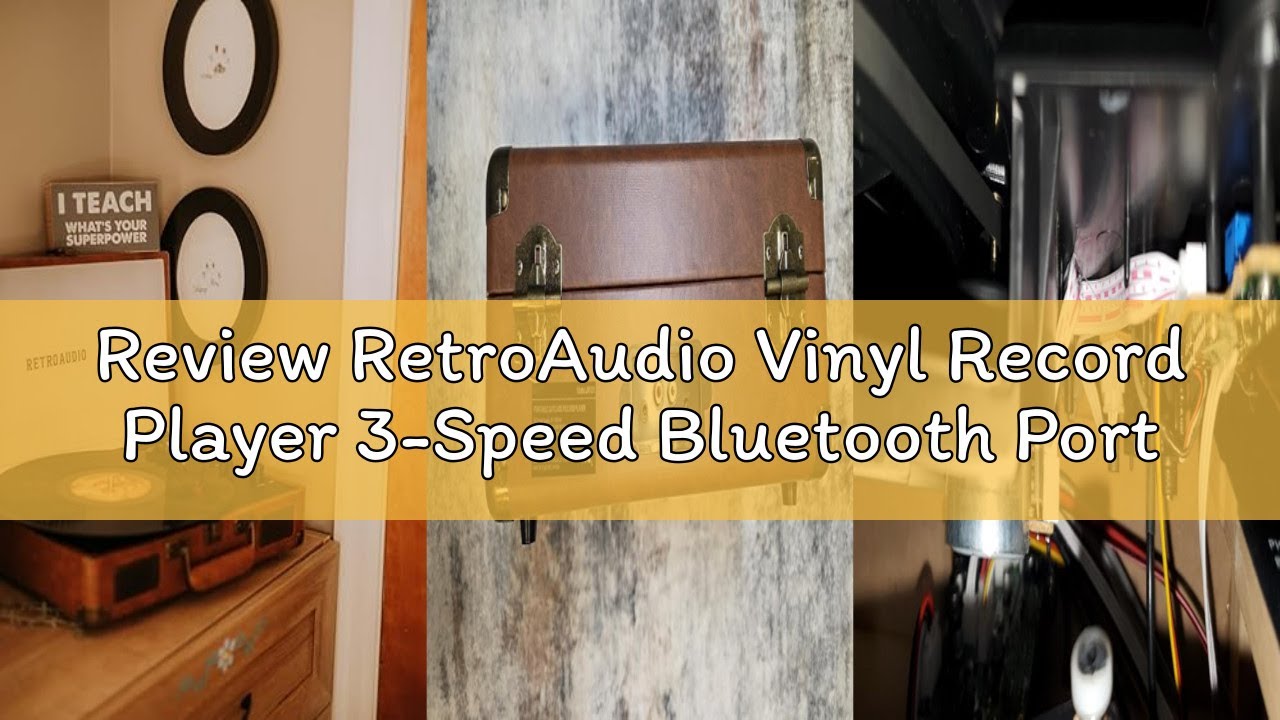 Review RetroAudio Vinyl Record Player 3-Speed Bluetooth Portable Suitcase Records Player with 2 Buil